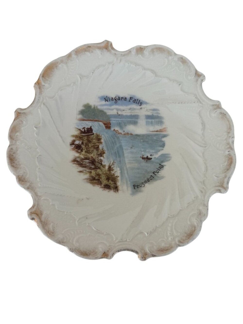 Vintage Niagara Falls Prospect Point Souvenir 8" Plate Made in Germany